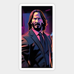 John Wick Comic book style_004 Sticker